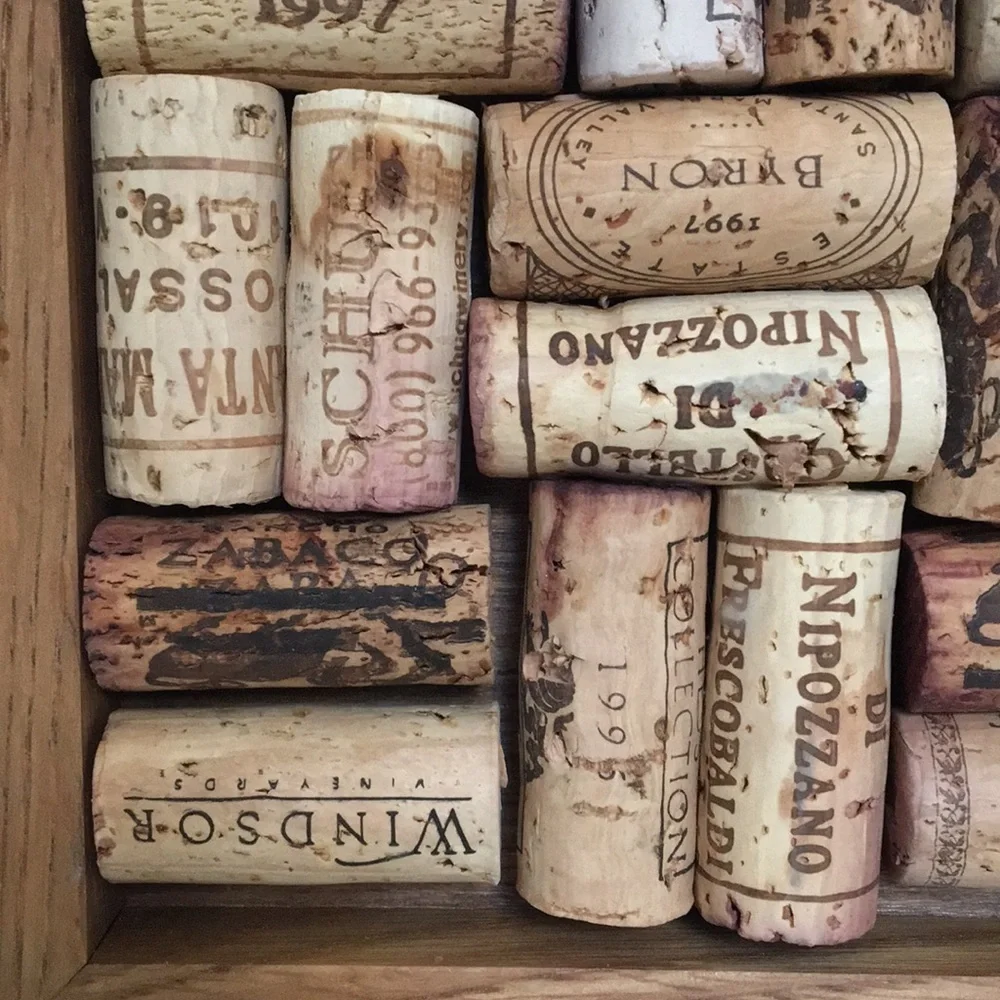 Rectangular Wood-Framed Wine Cork Trivet